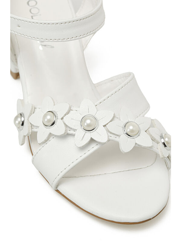 SIMONY F 5FX Beyaz Kız Çocuk Topuklu Ayakkabı - Görsel 8