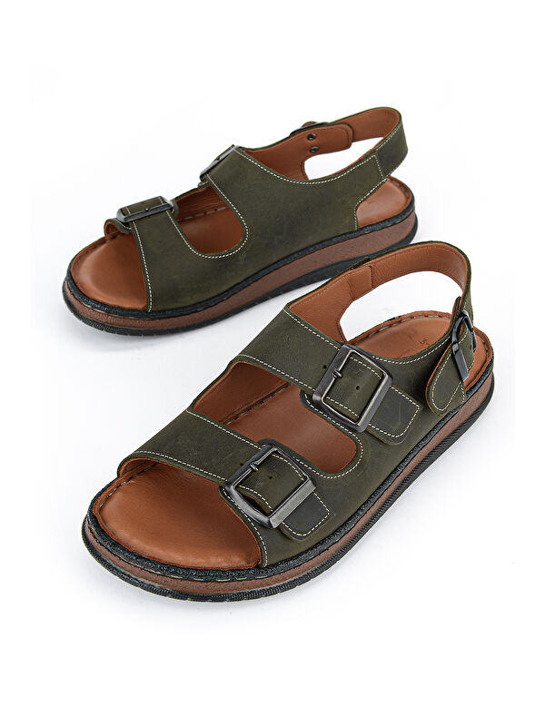 Ziya Ayakkabi Haki Ziya Ayakkabi Hakiki Erkek Deri Sandalet 1611045ZS3