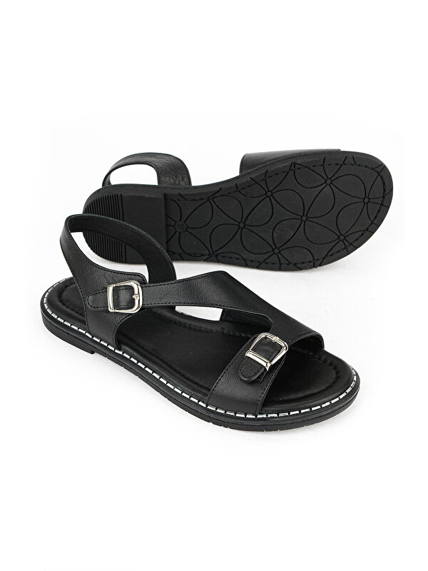 Ziya Ayakkabi Kahverengi Ziya Ayakkabi Hakiki Kadın Deri Sandalet 1611020Z5407