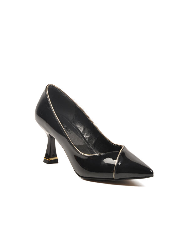 Siyah Rugan İnce Topuklu Kadın Abiye Ayakkabı 357164 Z - Görsel 5