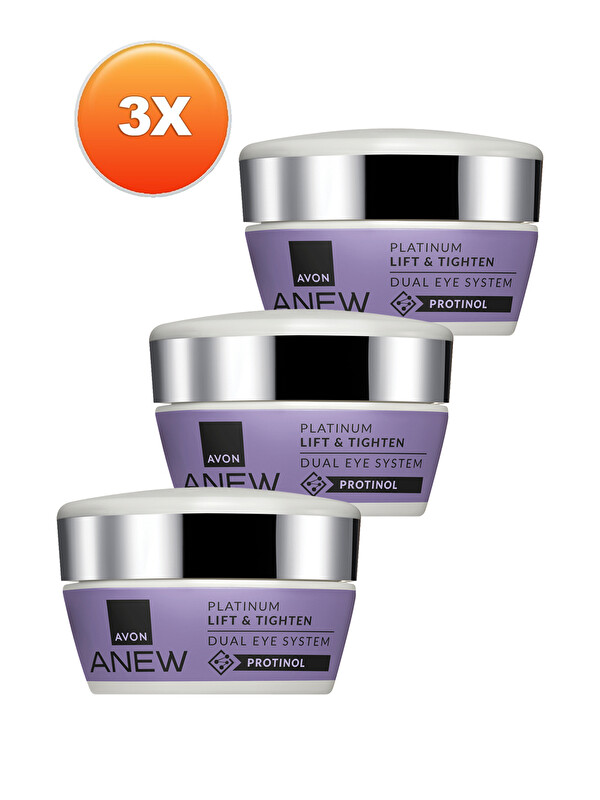 AVON Anew Platinum Lift & Tighten Dual Eye System 20 Ml. Üçlü Set