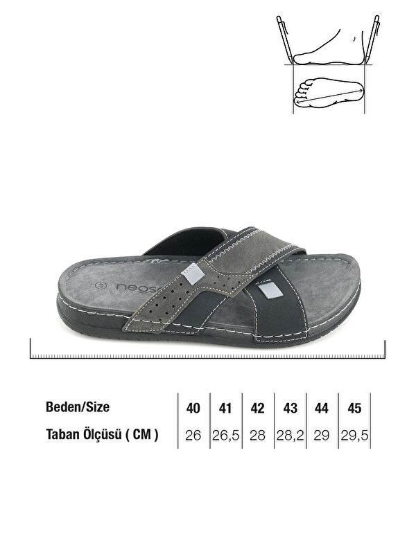 Yazlık Erkek Suni Deri Neosoft Rahat Taban Günlük Terlik - Görsel 3