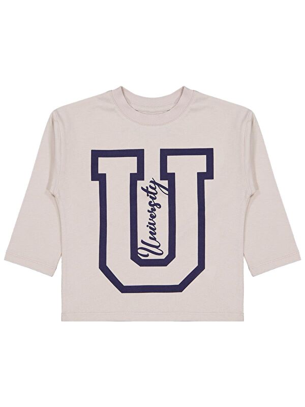Civil Boys Unıversıty Baskılı 2-5 Yaş Sweatshirt - Bej
