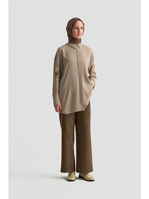 ARMİNE Nakışlı Tunik 25Kd1110 Bej