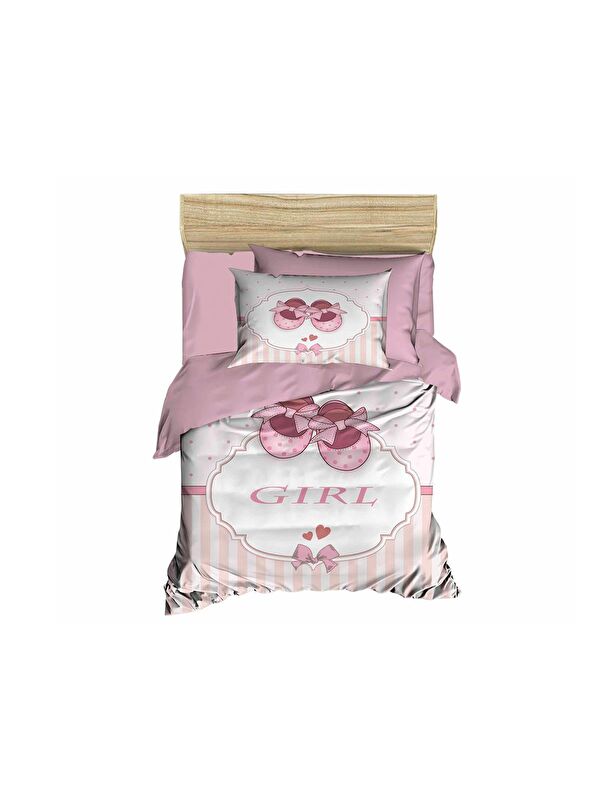 Çeyiz Diyarı Dijital Baskılı 3d Bebek Nevresim Takımı Girl Pudra