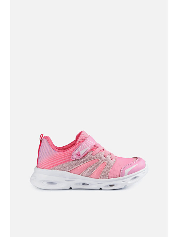 Işıklı Kız Çocuk Pembe Spor Ayakkabı - Görsel 2