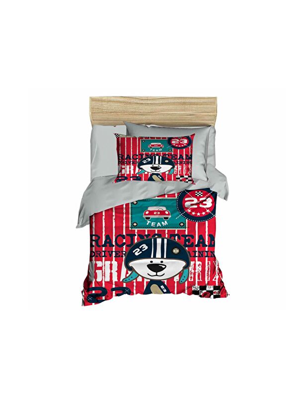Çeyiz Diyarı Dijital Baskılı 3d Bebek Nevresim Takımı Race Gri