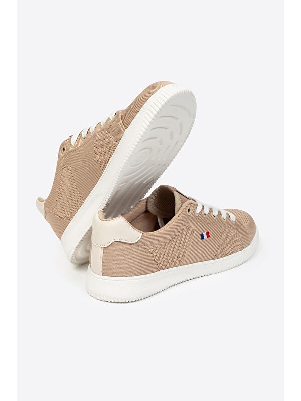 Yuvarlak Burunlu Bağcıklı Desenli Kadın Spor Ayakkabı - Görsel 4