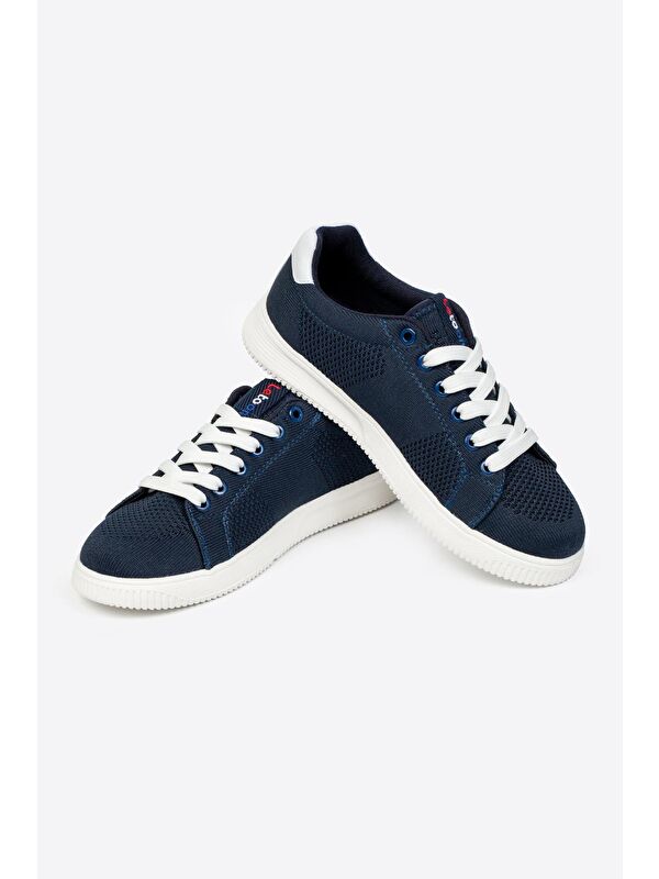 Yuvarlak Burunlu Bağcıklı Desenli Kadın Spor Ayakkabı - Görsel 4