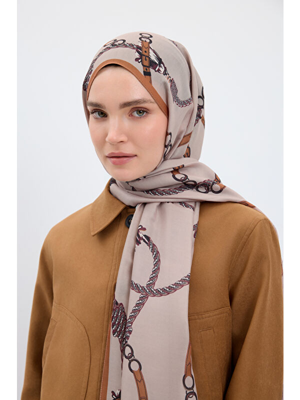 QEF Pamuk Twill Şal Linkage Taş