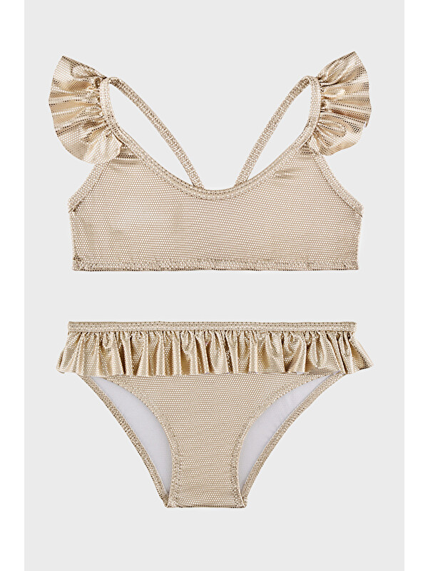 Slipstop Zelma Gold Junior Desenli UPF 50+ Korumalı Çabuk Kuruyan Bikini SB2614000608