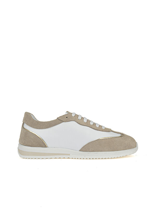 Ziya Ayakkabı Kadın Hakiki Deri Günlük Sneaker 1611022Z2718 Beyaz