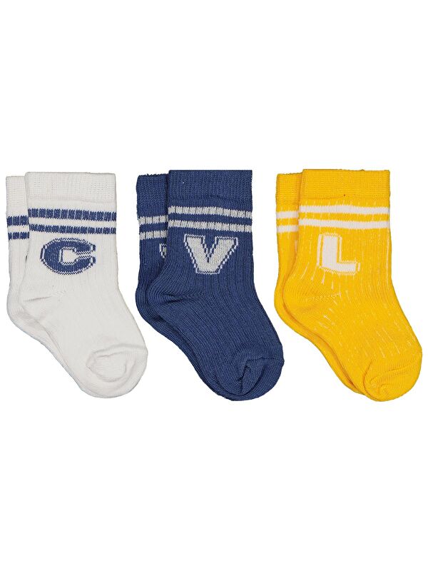 Civil Baby CVL 3'lü 6- Bebek Erkek Çorap Set - Standart