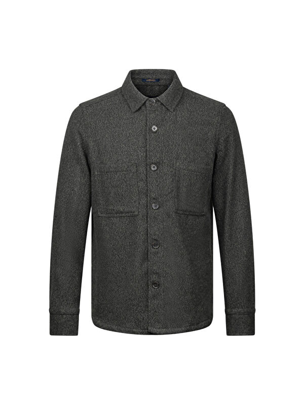 Hatemoğlu Haki Regular Fit Pamuklu Overshirt Gömlek Ceket