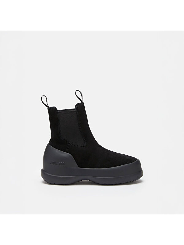 Moon Boot Erkek Bot 80D2480050-N001 Luna Chelsea Suede Black