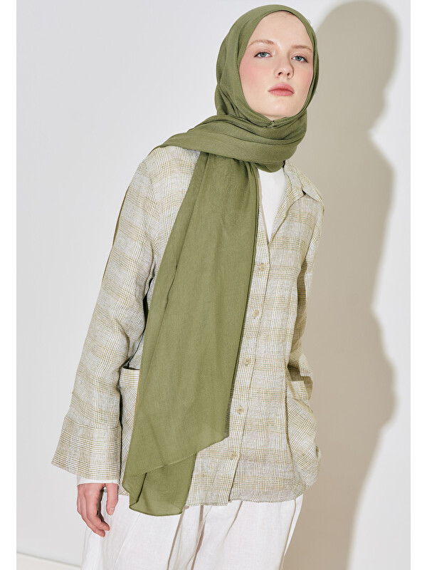 Fresh Scarfs Soft Viskon Şal Zeytin Yeşili