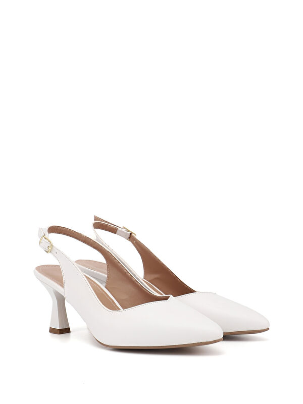 Gonderi(r) Kahverengi Gonderi(r) Sivri Burun Kadın Kadeh Ökçe Arkası Açık Ayakkabı