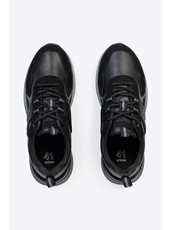 Yuvarlak Burunlu Bağcıklı Baskılı Erkek Spor Ayakkabı - Görsel 7