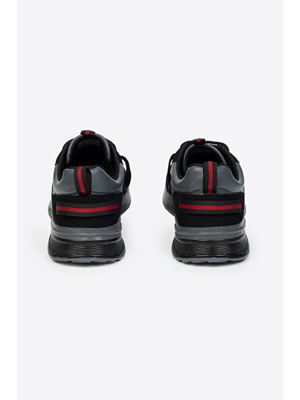 Yuvarlak Burunlu Bağcıklı Baskılı Erkek Spor Ayakkabı - Görsel 4