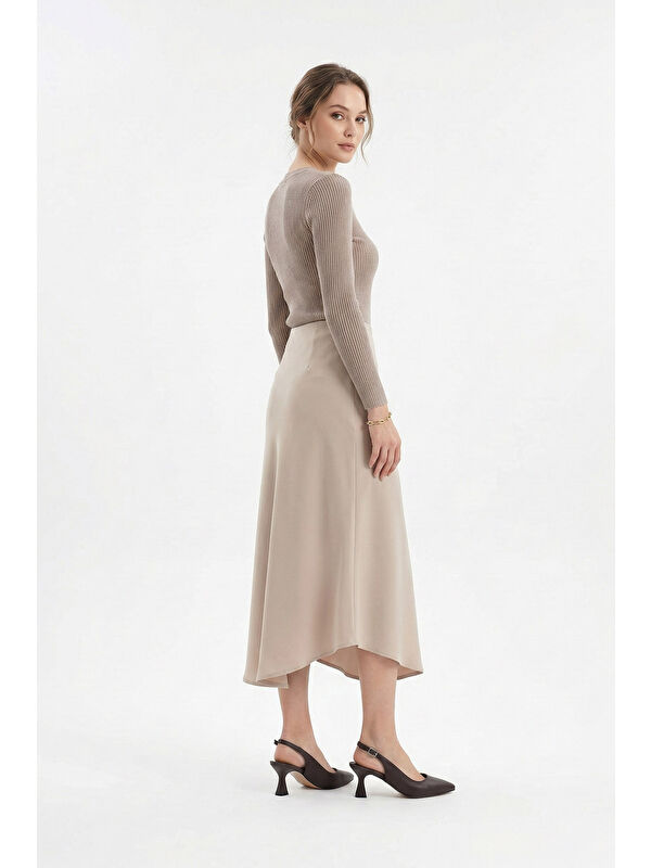 Gonderi(r) Kahverengi Gonderi(r) Sivri Burun Kadın Kadeh Ökçe Arkası Açık Ayakkabı