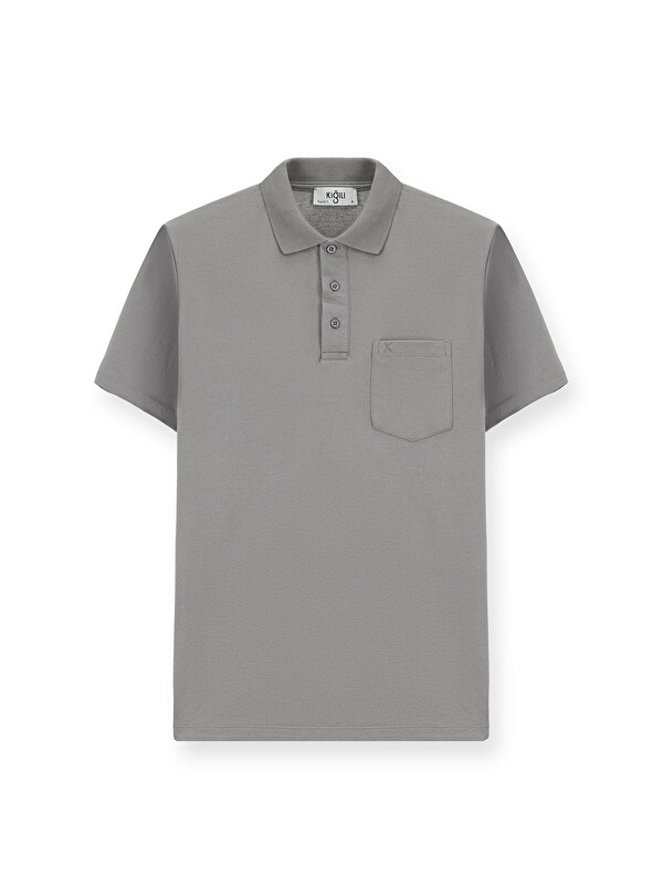 Kiğılı Regular Fit Pamuklu Nakışlı Cepli Polo Yaka Tişört