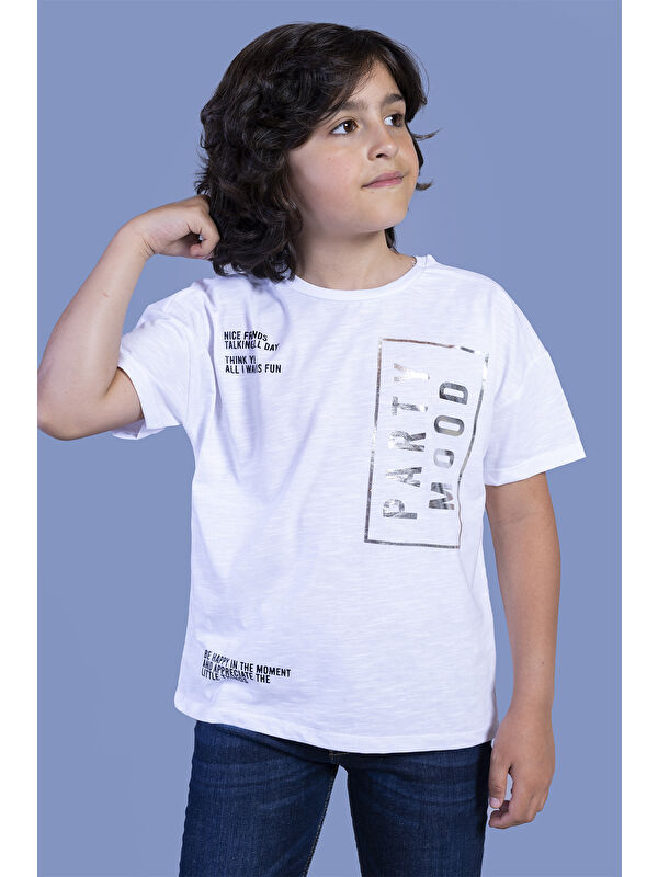 Toontoykids Erkek Çocuk Düşük Kol Varak Baskılı Tişört