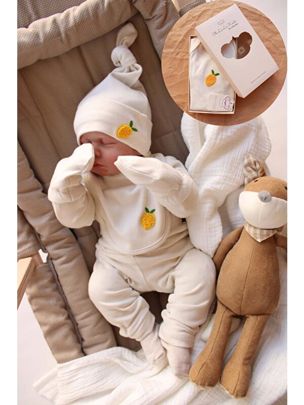 Oh La La Koala For Little Ones Limon Nakışlı 5li Uzun Kollu Yenidoğan Set (0-3 Ay)
