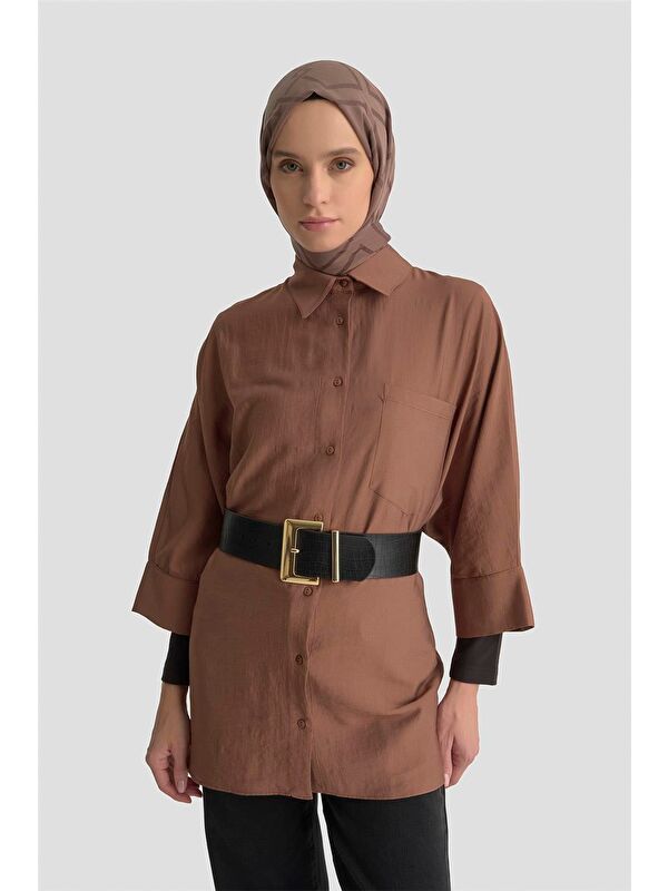 ARMİNE Tunik 25Yd9171 Kahverengi