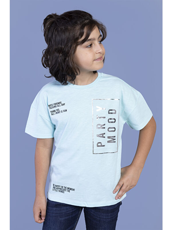 Toontoykids Erkek Çocuk Düşük Kol Varak Baskılı Tişört