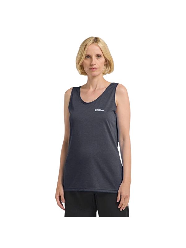 Jack Wolfskin Crosstrail Tank Kadın Mavi Tişört