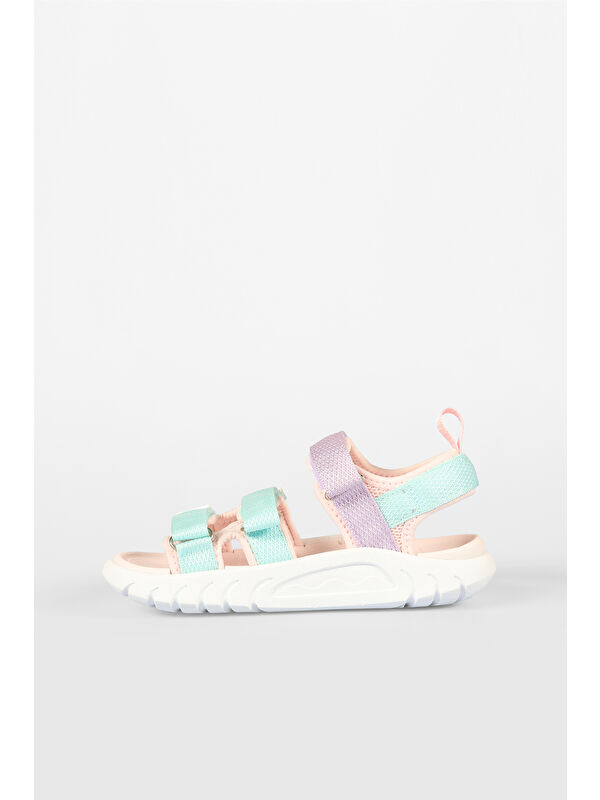 Cube Hafif Kız Çocuk Pudra Sandalet - Görsel 3