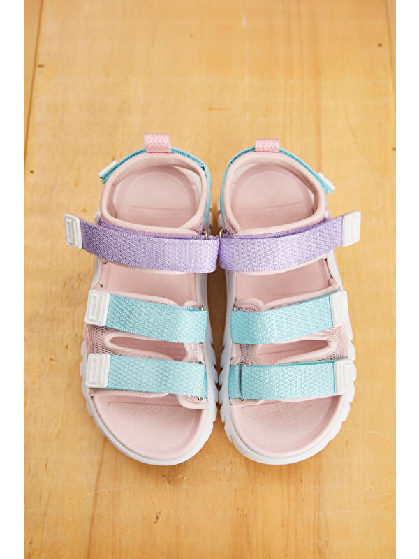 Cube Hafif Kız Çocuk Pudra Sandalet - Görsel 5