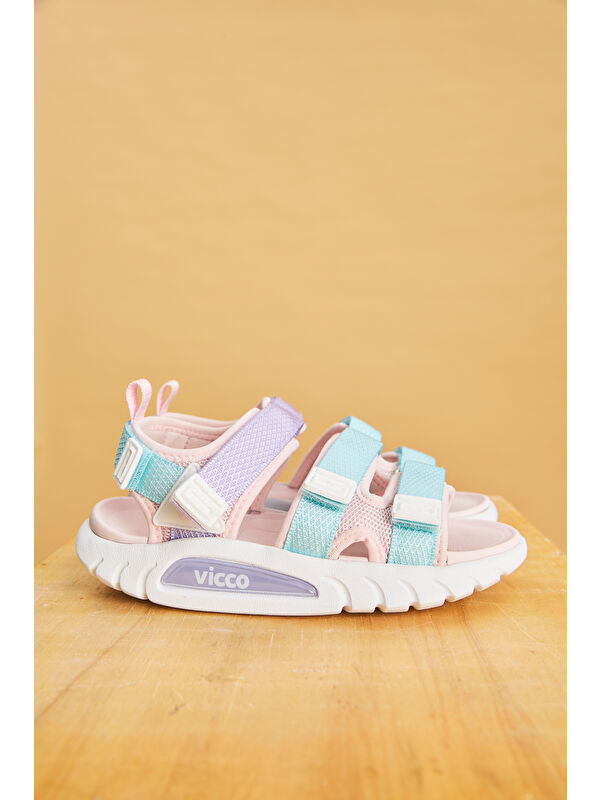 Cube Hafif Kız Çocuk Pudra Sandalet - Görsel 6