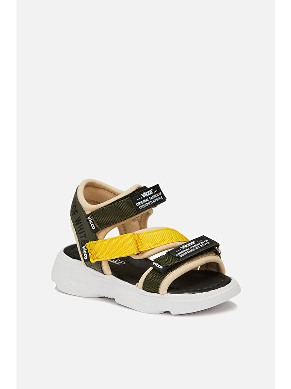 Chester Armalı Erkek Bebek Haki Sandalet - Görsel 3