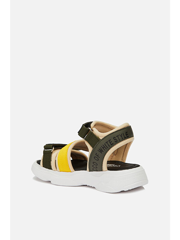 Chester Armalı Erkek Bebek Haki Sandalet - Görsel 4