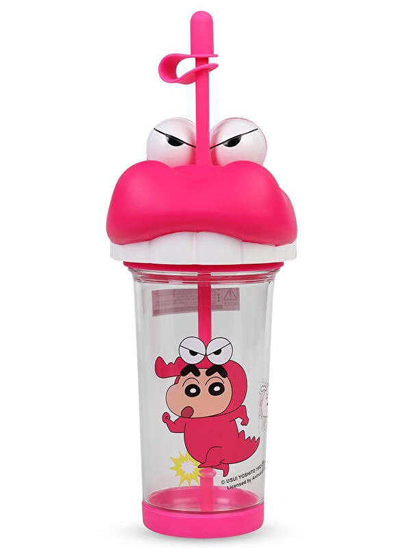 Vagonlife Crayon Shinchan Pipetli Matara 500 ml - Pembe