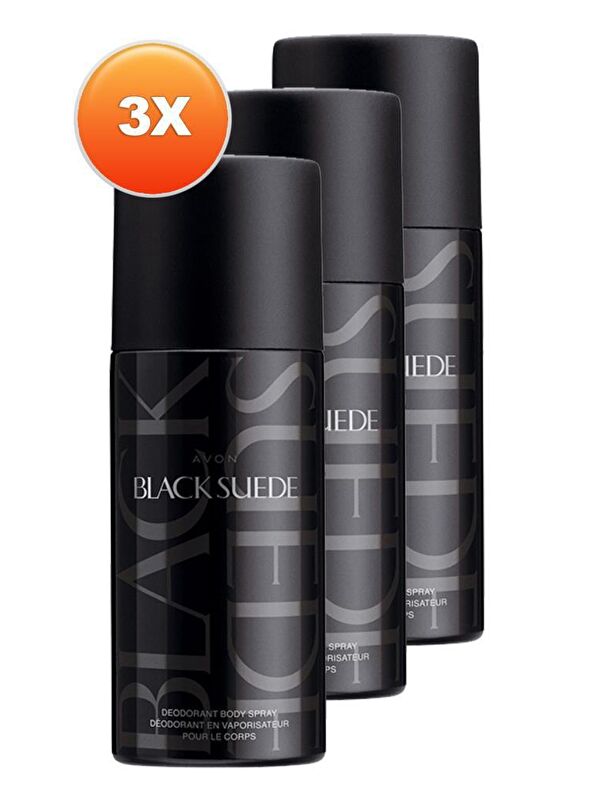 AVON Black Suede Erkek Deodorant 150 Ml. Üçlü Set