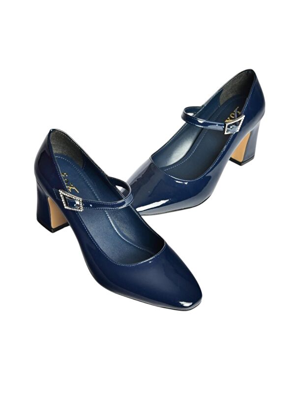 Lacivert Kadın Topuklu Ayakkabı V250670708 - Görsel 7