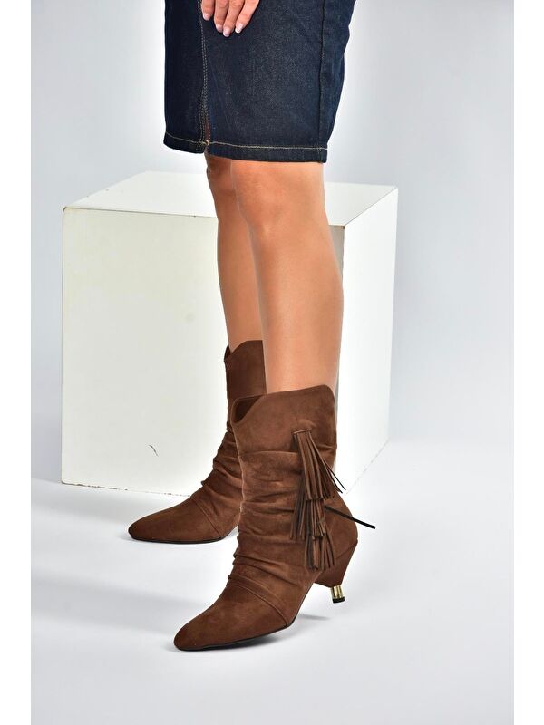 Kahverengi Kadın Bot V404022202 - Görsel 3