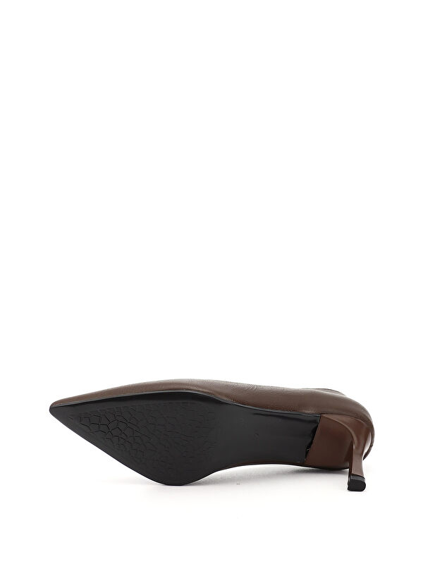 Kadın ÇİKOLATA KAHVE Sivri Burun İnce Topuklu Stiletto - Görsel 5