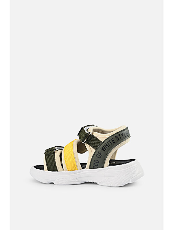 Chester Armalı Erkek Okul Öncesi Haki Sandalet - Görsel 4