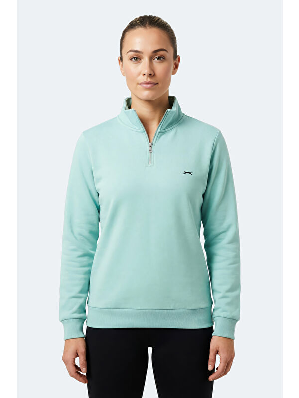 SLAZENGER MAXIS I Kadın Turkuaz Sweatshırt