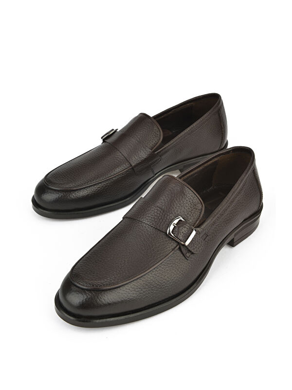 Erkek Hakiki Deri Ayakkabı 151986Z4073 Kahve - Görsel 6