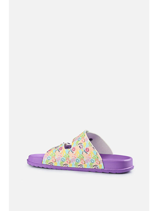 Gibli II Baskılı Kız Çocuk Lila Terlik - Görsel 4