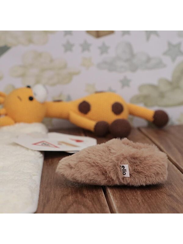 Yumuşak Tüylü ,Organik Bebek Patik, Kaydırmaz Taban Kreş Ayakkabısı, Taba - Görsel 9