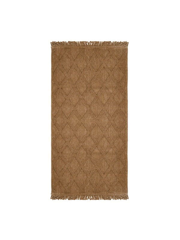Evidea Soft Ruut Rutenna Halı - Bej - 80x150 cm