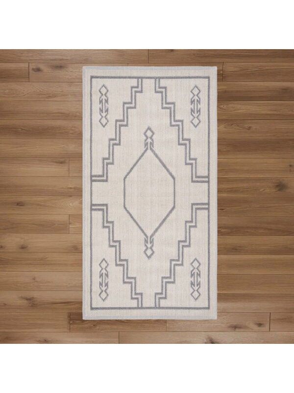 Evidea Soft Klas Kilim - Ekru / Gri - 80x150 cm
