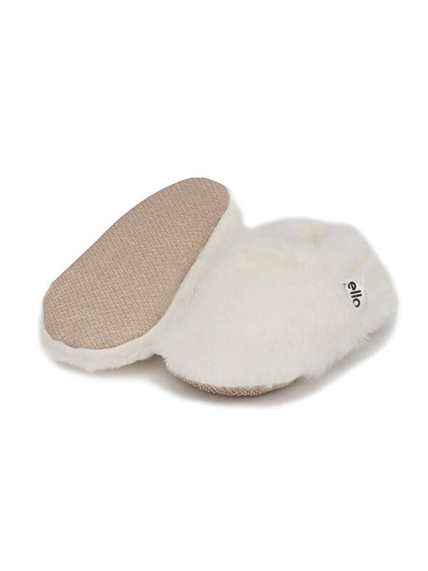 Yumuşak Tüylü ,Organik Bebek Patik, Kaydırmaz Taban Kreş Ayakkabısı, Taba - Görsel 3