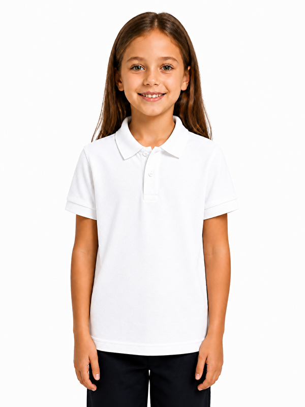 ajn Kids Polo Yaka Basic Kısa Kollu Unisex Çocuk Tişört