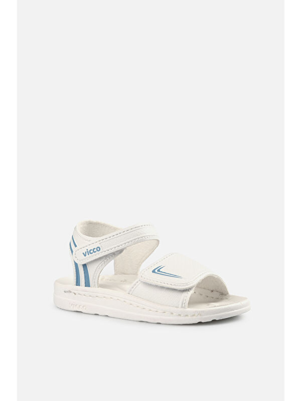 Dory Basic Unisex Bebek Beyaz Sandalet - Görsel 3